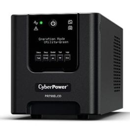 CyberPower PR750ELCD SAI Línea Interactiva 750VA 675W Onda Senoidal Pura 6 Salidas Formato Torre para Servidores