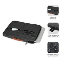 Funda Subblim Air Padding 360 Sleeve para Portátiles hasta 14"/ Gris Oscuro Funda Subblim Air Padding 360 Sleeve para Portátiles hasta 14"/ Gris Oscuro