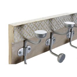 DKD Home Decor Perchero de Pared Vintage Natural Dorado Mango Metal 46 x 10 x 15 cm