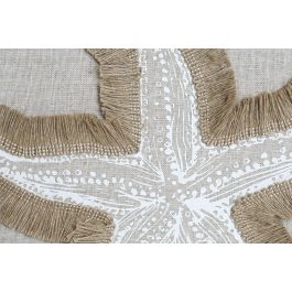 DKD Home Decor Hangzhou design 26b Cuadro Mediterraneo Natural Blanco Yute MDF 40 x 40 cm (3 Unidades)