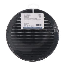 Edm Rejilla de Ventilación Redonda Empotrable con Mosquitera ø150mm ABS Gris Antracita