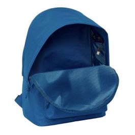 Safta Mochila Doble para Portátil 15,6" + USB Real Madrid Chica Azul 31x44x18 cm