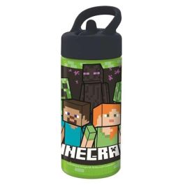 Minecraft Termo de Plástico con Asa, 410 ml, PP, Licencia Oficial