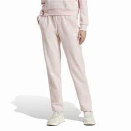 Pantalón Largo Deportivo Adidas Essentials Small Logo Feel Cozy Open Rosa Mujer