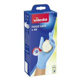 Vileda 171013 Guantes Desechables de Nitrilo Food Safe Azul Talla S/M 40 Unidades Precio: 5.50000055. SKU: B1K9J8TA88