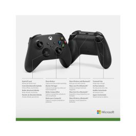 Microsoft Controlador Inalámbrico Xbox, Negro Carbón. Diseñado para mayor comodidad y compatible con Xbox Series X, S, One, Windows, Android e iOS.