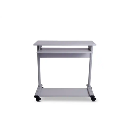 Rocada RD-9100 Mesa Ordenador con Sistema Bloqueo Ruedas y Bandeja Teclado Extraíble Estructura Metálica