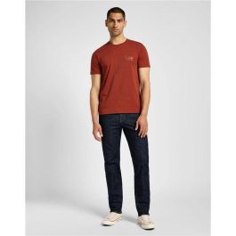 Camiseta de Manga Corta Hombre Lee Lee Medium Wobbly Marrón 9-10 Años