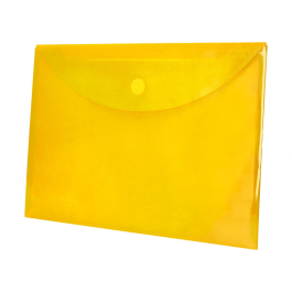 Liderpapel Carpeta Dossier A4 Cierre Velcro Amarilla Polipropileno 180 Micras