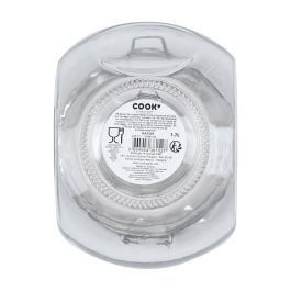 Cook Concept Bote Cristal 1,7 L con Tapa Madera Cierre Mecánico y Doble Base Ideal Cocina Decorativa