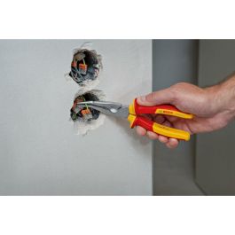BOSCH PROFESSIONAL AAAXK83882 Alicates de Boca Larga Acodados VDE, 200 mm, Aislados 1000 V, Protección Eléctrica