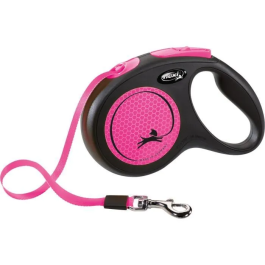 Flexi New Neon M Cinta 5M Correa para Perro Rosa Neón con Componentes Reflectantes Precio: 21.78999944. SKU: B1EBNHTDXZ