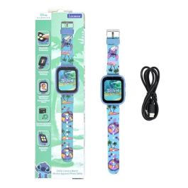 Lexibook Dmw070D Reloj con Cámara Disney Stitch para Niños, Pantalla Táctil, Video 720p, MP3, Podómetro +3 años