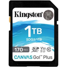 Kingston XC Canvas Go Plus C10 - Tarjeta SDXC 1TB, UHS-I U3 V30, Clase 10, 170 MB/s lectura, 90 MB/s escritura