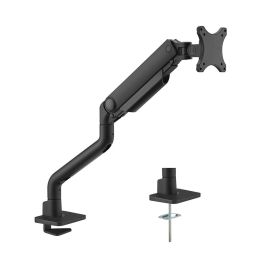 Neomounts DS70S-950BL1 Soporte de mesa para 1 pantalla 17-49", resorte de gas, 18 kg, Pinza/Atornillado, Negro