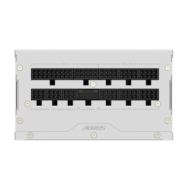 GIGABYTE Fuente de Alimentación AORUS ELITE P1000W ICE 28200-AE10W-1EUR, 1000W, 80 PLUS Platinum, Modular, ATX 3.0, Blanco