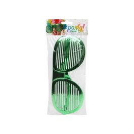 Gafas Verde Metalizado Carnaval Con Rejilla Mujer Adulto para Fiestas y Disfraces