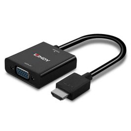 Lindy Convertidor Adaptador HDMI a VGA 1080p / 1920x1200 para Conectar PC, Portátiles y Proyectores Compacto