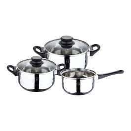 Bateria 5 piezas de acero inoxidable ind toledo: cazo ø16 cm / cacerola con tapa ø18 cm / cacerola con tapa ø20 cm Bateria 5 piezas de acero inoxidable ind toledo: cazo ø16 cm / cacerola con tapa ø18 cm / cacerola con tapa ø20 cm