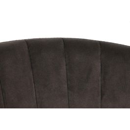 DKD Home Decor Taburete Gris Oscuro Dorado Metal Poliester 58 x 47 x 110 cm (2 Unidades)