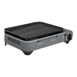 Campingaz Bistro Grill, Parrilla de Gas Portátil para Exterior 2000 W, Encendido Piezoeléctrico, Superficie Antiadherente 33.5x28 cm, Incluye Funda de Transporte