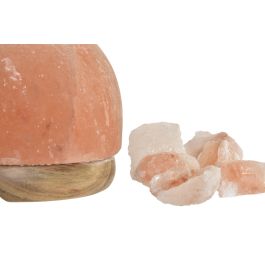 DKD Home Decor Lámpara Sobremesa Árabe Naranja Sal del Himalaya Huevo 16 x 18 x 16 cm