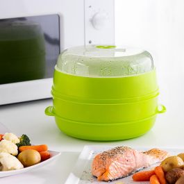 Vaporera Doble para Microondas Codowave InnovaGoods Vaporera Doble para Microondas Codowave InnovaGoods
