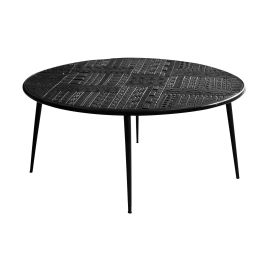 Giner y Colomer Mesa de Café Madera de Mango y Patas de Metal Nogal Oscuro 70 cm Precio: 302.4879. SKU: B13KJ6CJPZ