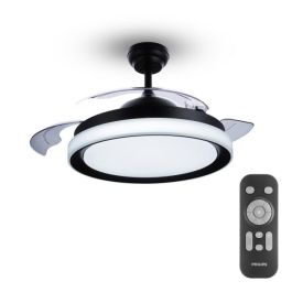Philips PH-87195144085 Ventilador de Techo LED Control Remoto Bliss Negro 28W+35W Luz Regulable 4500Lm