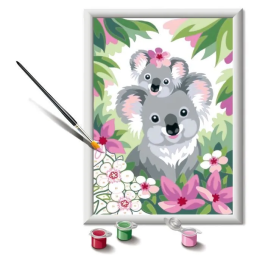 Ravensburger 25833 CreArt Kids - Kit de Pintura por Números Mamá y Bebé Koala (18 x 24 cm), A Partir de 9 Años