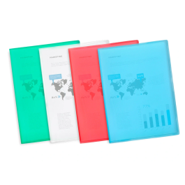 Liderpapel Carpeta Escaparate 10 Fundas Polipropileno DIN A4 Verde Translúcido