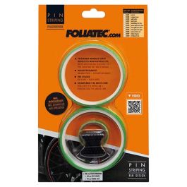 Foliatec FO34393 Pin para Diseño de Llanta Power-Verde, Incluye Ayuda de Montaje, Ancho 6mm, 215cm (Pack 4 Tiras)