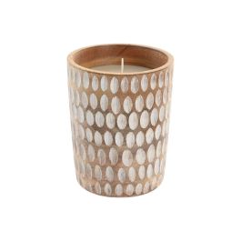 DKD Home Decor Vela Tropical de Cera de Soja y Mango Marrón Claro 770 gr 12x12x16 cm