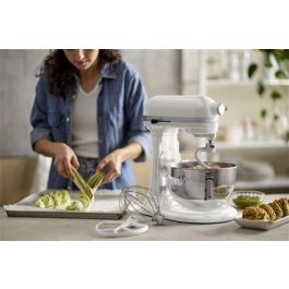 Kitchenaid 5KSM55SXX Robot de Cocina Profesional Heavy Duty 5,2L Blanco con Acción Planetaria y Elevación de Bol