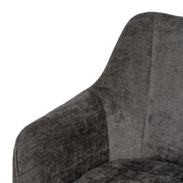Silla Brazos Gris Oscuro Tejido-Metal 58 X 58 X 83 cm