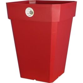Riviera Macetero Cuadrado Bac Plaza Soleilla 40x40 cm Rojo