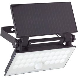 Brilliant BRI4004353437793 Aplique Exterior LED Solar con Detector de Movimiento LUTON, 4W, Plástico y Metal, Negro