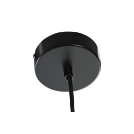 DKD Home Decor Lámpara de Techo Estilo Urban Negra y Blanca de Metal y Ratán para Bombilla E27 50W (2 Unidades) 35x35x22 cm