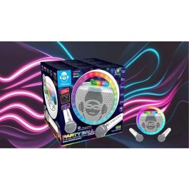 Altavoz karaoke con forma circular y luces disco. incluye 2 microfonos inhalambricos 21,5x22x15 cm Altavoz karaoke con forma circular y luces disco. incluye 2 microfonos inhalambricos 21,5x22x15 cm