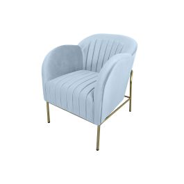 DKD Home Decor Keray blue Butaca de Diseño Moderno Azul Celeste 75x85x62 cm de Poliéster y Metal con Altura de Asiento 45 cm DKD Home Decor Keray blue Butaca de Diseño Moderno Azul Celeste 75x85x62 cm de Poliéster y Metal con Altura de Asiento 45 cm