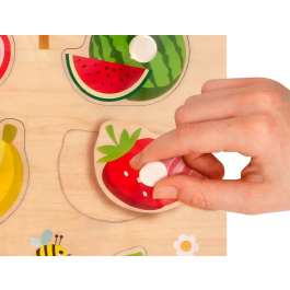Imaginovo Puzle Infantil de Madera Frutas +18 Meses 10 Piezas 30x22.5x1.5cm