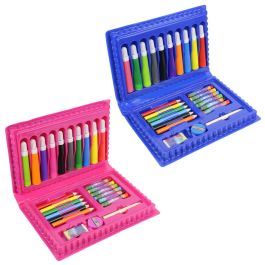 Createur de Genie Estuche con 25 Piezas: 10 Rotuladores, 6 Lápices, 6 Plastidecores, Goma, Sacapuntas y Lápiz