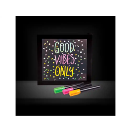 Wondee Marco de mensajes con efecto luz neón iluminado 235x42x245 mm