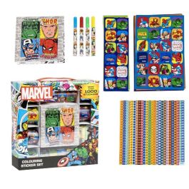 Cerdá Set de 1000 Pegatinas Variadas Marvel | Adhesivos para Niños y Niñas +3 Años Multicolor | 21.5x21.5x5.2 cm