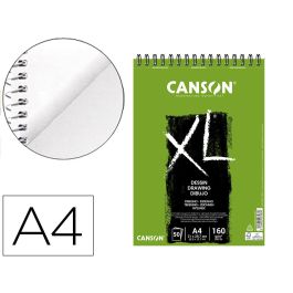 Bloc Dibujo Canson XL Dessin Din A4 Liso Microperforado Espiral 21x29,7 cm 50 Hojas 160 gr-M2