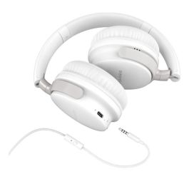 Energy Sistem Style 3 Auriculares Inalámbricos y Alámbricos Bluetooth 5.1 Plegables Circumaural Diadema con Micrófono 25h Batería Blanco