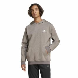 Sudadera con Capucha Hombre Adidas Seasonal Essentials Melange Hoodie Marrón Beige