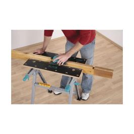 Wolfcraft Banco de mordaza con chasis reforzado 6177000, 64,5x30cm - 45,0x80cm, aluminio