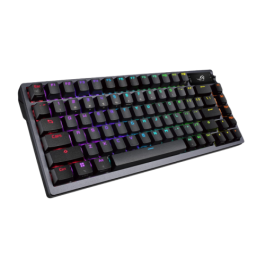 Asus ROG Azoth Teclado Mecánico 75% QWERTZ USB + RF Wireless + Bluetooth LED RGB Metálico 90MP0316-BKSA00