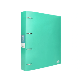 Liderpapel Carpeta 4 Anillas 40 mm DIN A4 Polipropileno Verde Manzana Opaco